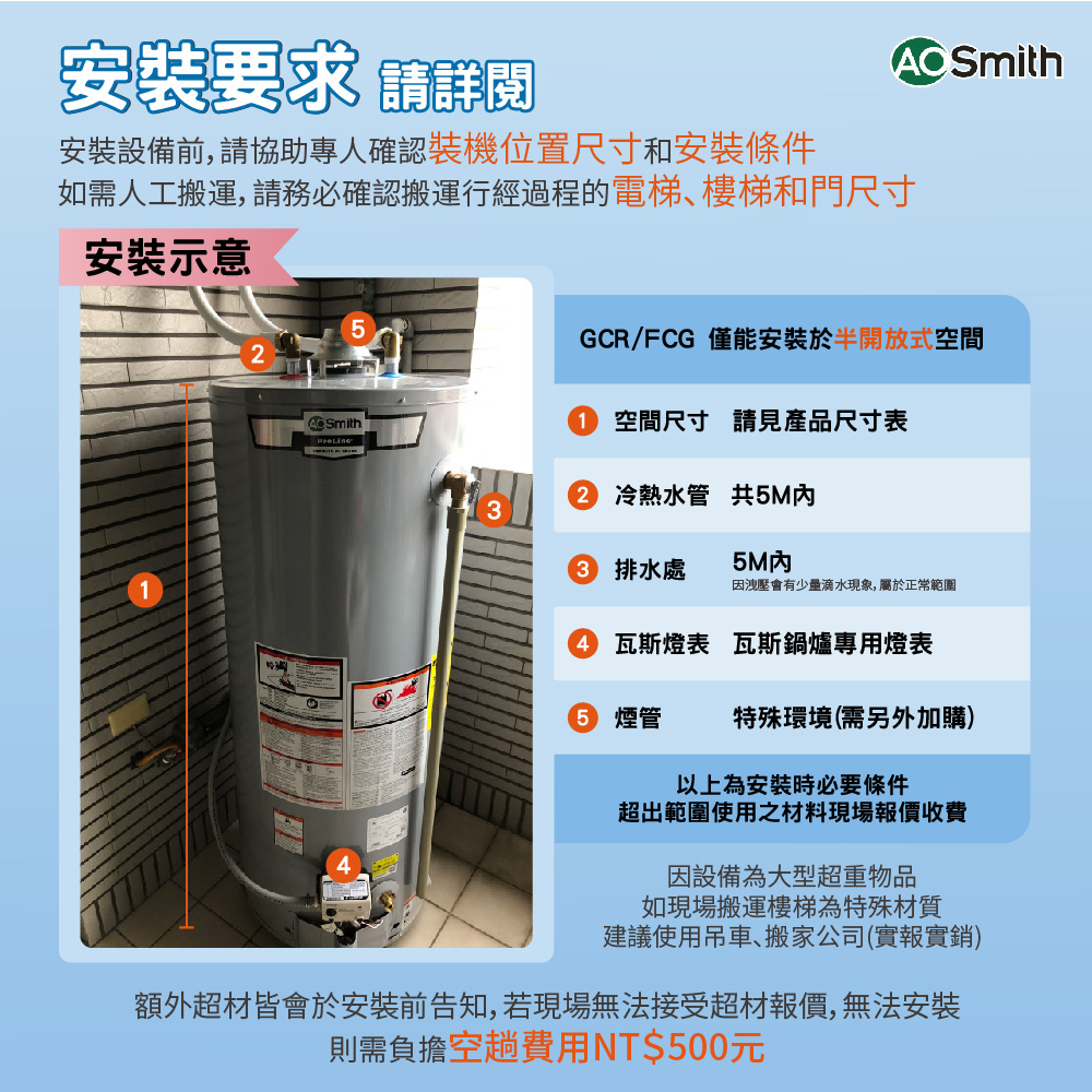 PROLINE® FCG75N瓦斯儲水型熱水爐,AO史密斯美國領導品牌推薦熱水器、瓦斯熱水器、電熱水器、熱水爐、熱水器推薦｜全方位安全保障